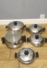 5 x Rena Ware 3-Ply Vintage Stainless Steel Pots Pans Canada
