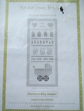 Blackwork/Cross Stitch Baby Sampler Kit