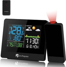 DR.PREPARE Projection Alarm Clock, Digital Projector Clock on Ceiling with Tempe