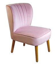 Pink velvet bedroom chair - pink,