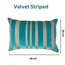 Velvet Striped Boudoir Cushion
