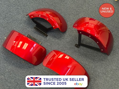 Red mudguard front rear - rear, full