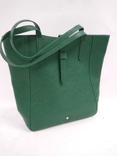 Laura Ashley Green Faux Leather Tote Shoulder Bag with Inner Pocket Handbag
