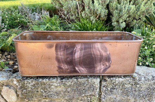 Antique copper planter herb - antique,