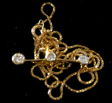 18ct gold Diamond Pendant 16"