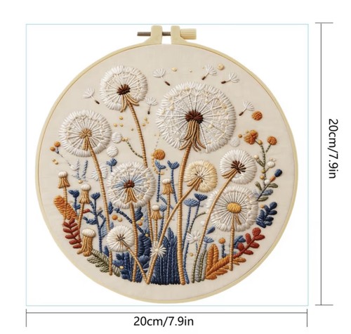 Embroidery kit dandelion - embroidery,