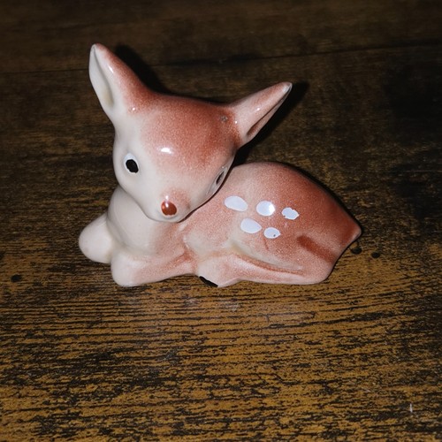 Small vintage ceramic deer - vintage,