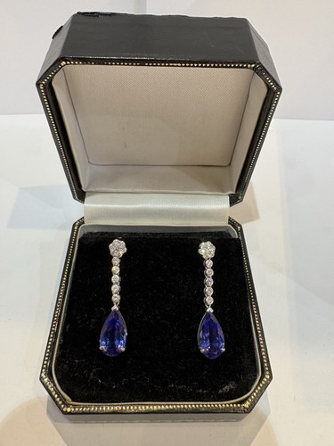 Tanzanite and diamond drop - and,