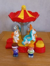 VINTAGE ELC Happyland Fairground Ride Carousel With Musical Sounds, 2 Figures