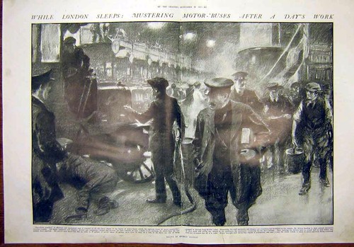 Original old antique print - old,