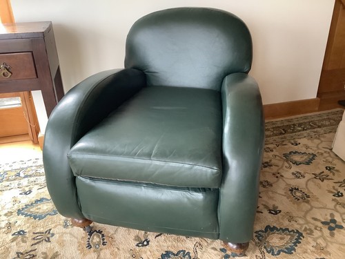 Antique leather armchair - antique,