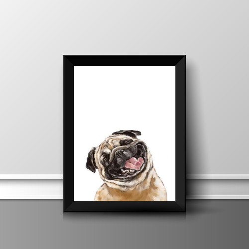 Pug dog pet - a4, picture