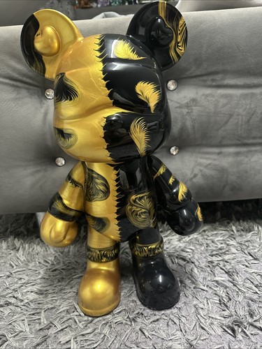 Large ceramic black - black, gold