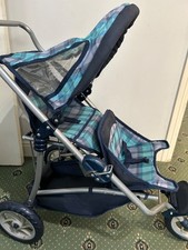 Childs Toy Double Pram - Mamas and Papas Toy Twin Buggy