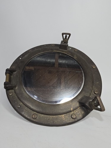 Antique brass ship porthole - brass,