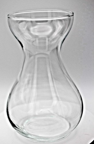 Clear glass hourglass - clear,