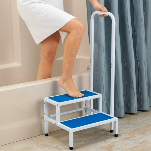 Double step stool with - step,
