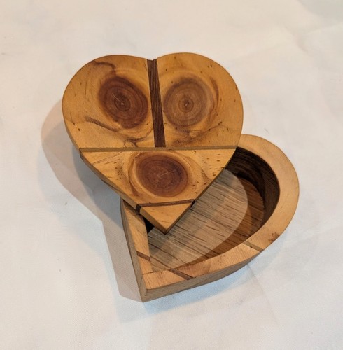 Hand made lidded heart shaped - lidded,