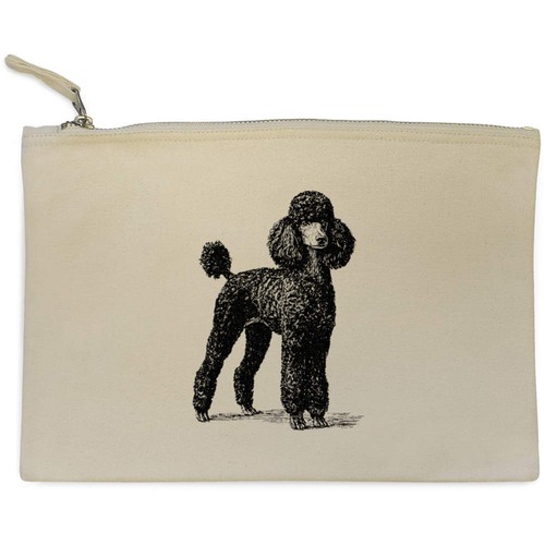 Black poodle standing - 'black, '
