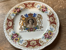 MELROSE Coronation 1953 rare plate,rear stamp +makers signs,no signs of use.