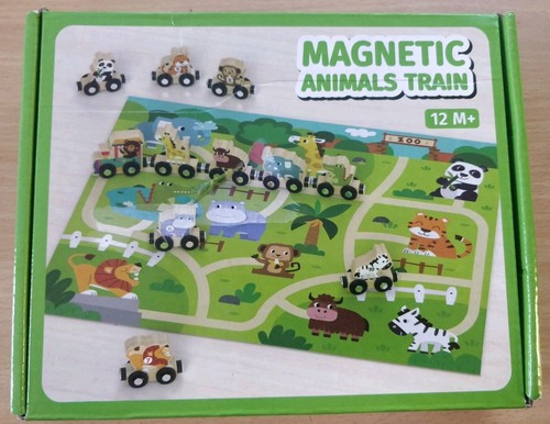 Magnetic wooden train set - magnetic,