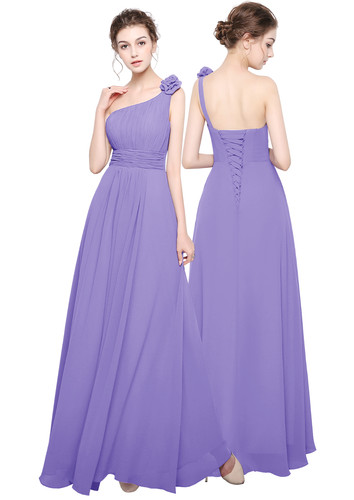 Chiffon one shoulder - chiffon,