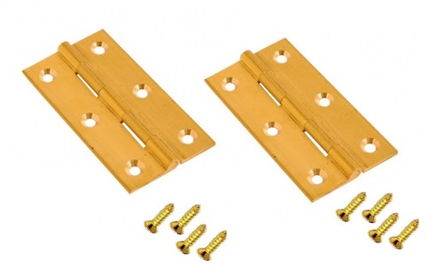 Solid brass butt hinges - solid,