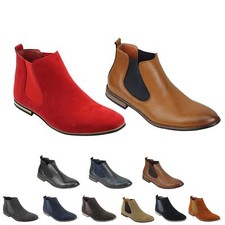 Mens Suede Chelsea Leather
