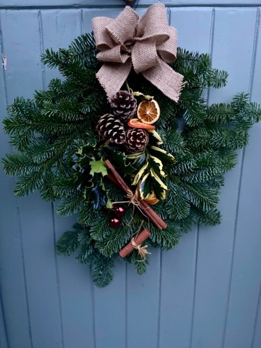 Christmas holly wreath swag - holly,