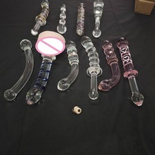 Solid Glass Dildo Anal Butt