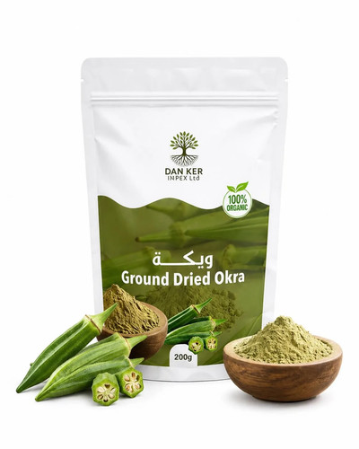 Organic ground dried okra - organic,