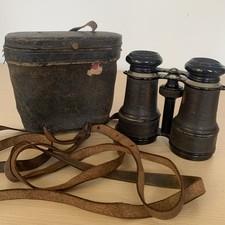 Jumelle Militaire Chevalier Optician Paris - Binoculars + Compass - Leather Case