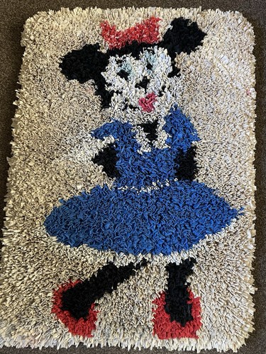 Vintage 100x70cm rag rug - vintage, latch