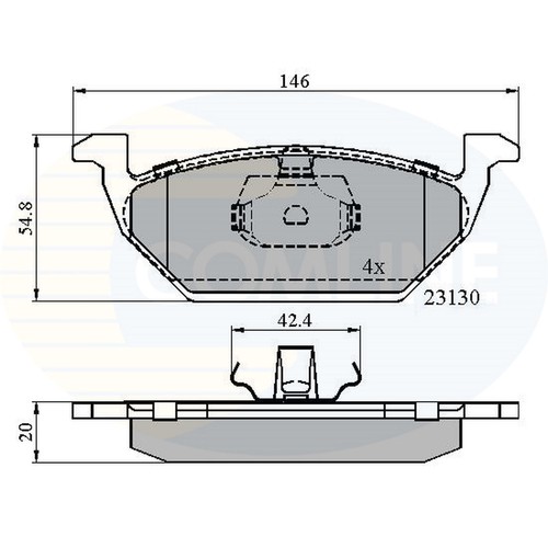 Brake pads set for - for, polo