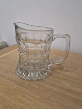 Vintage Small Jacobean Dimpled Clear Glass Jug 11cm Tall