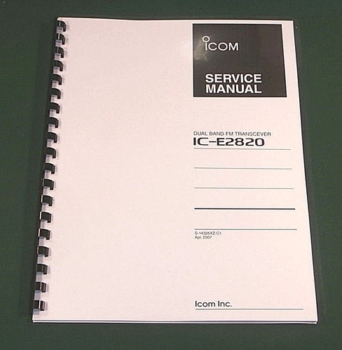Icom e2820 service manual - service,