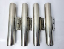 4 x CHROME FURNITURE TUBE FEET LEGS 23 CM FOR SOFA, BEDS, CHAIRS HIGH QUALITY