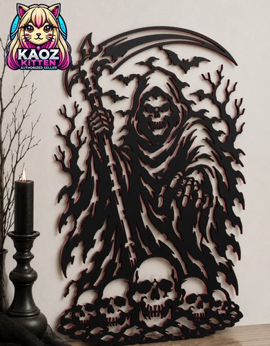 Grim reaper skulls - skulls, wall