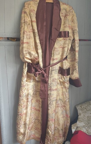 Vtg 70s brocade smoking - brocade,