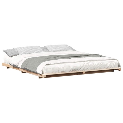 Bed frame solid pine wood - bed,