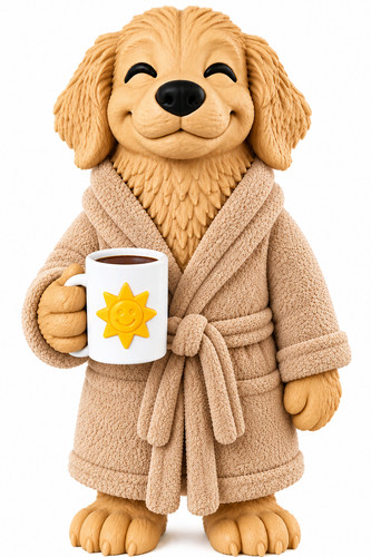 Cute golden retriever coffee - golden,