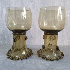 Antique wine rummer glasses - wine,
