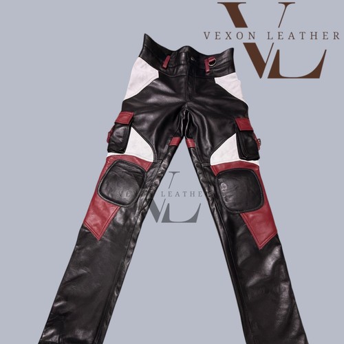 Men real leather - leather, pants