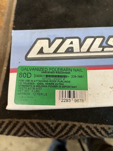 80d galvanized pole - (52), 8”