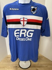 Sampdoria Calcio Retro Home Football Shirt 2004/05 Size Large Kappa