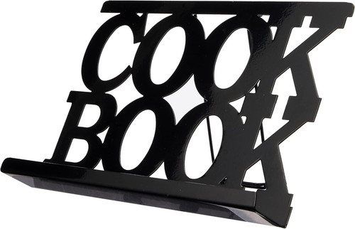 Cook book stand black enamel - cook,