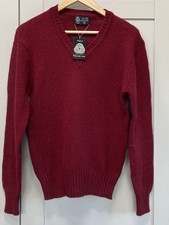 Shetland Wool Jumper Burgundy