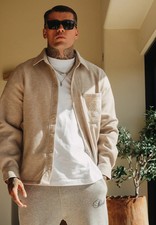 SikSilk Mens Beige Overshirt