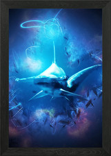 Hammerhead Shark Framed Wall