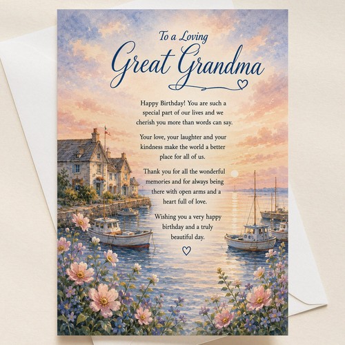 Loving great grandma - loving,